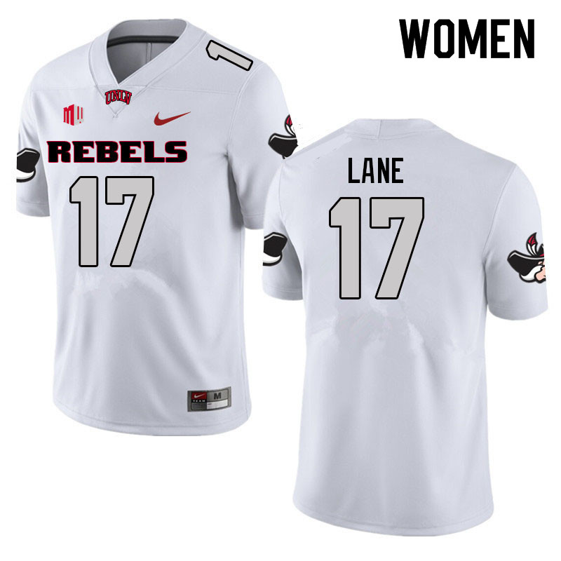 Women #17 Jaylen Lane UNLV Rebels College Football Jerseys Sale-White